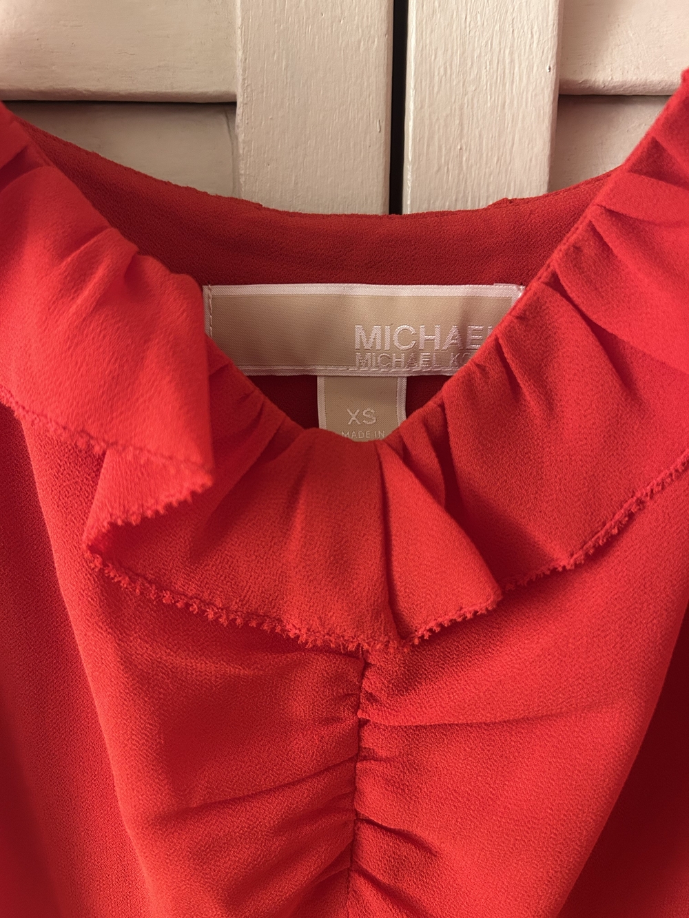 MICHAEL Michael Kors Red Ruffle Tiered Maxi Dress - Picture 3 of 3